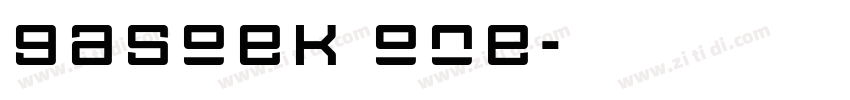 gasoek one字体转换